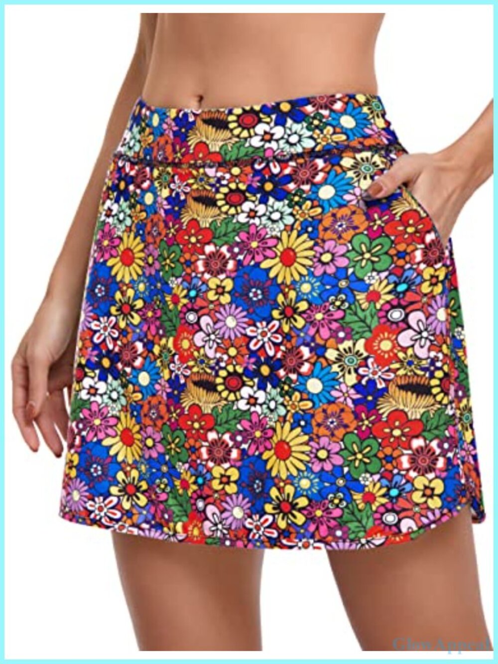 Women's UPF 50+ Athletic Tennis Skort with Pockets Golf Running Skirt